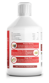 Ginseng 2000 mg - με εκχύλισμα τζίντζερ - 500 ml