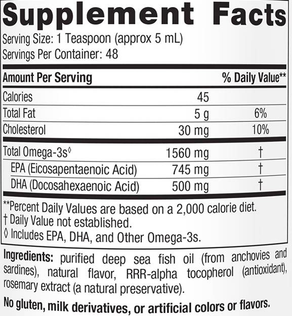 Ωμέγα -3 υγρό 1560 mg - 237 ml
