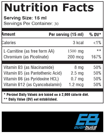 Υγρή L-καρνιτίνη + χρωμίου/1500mg 0,450 L