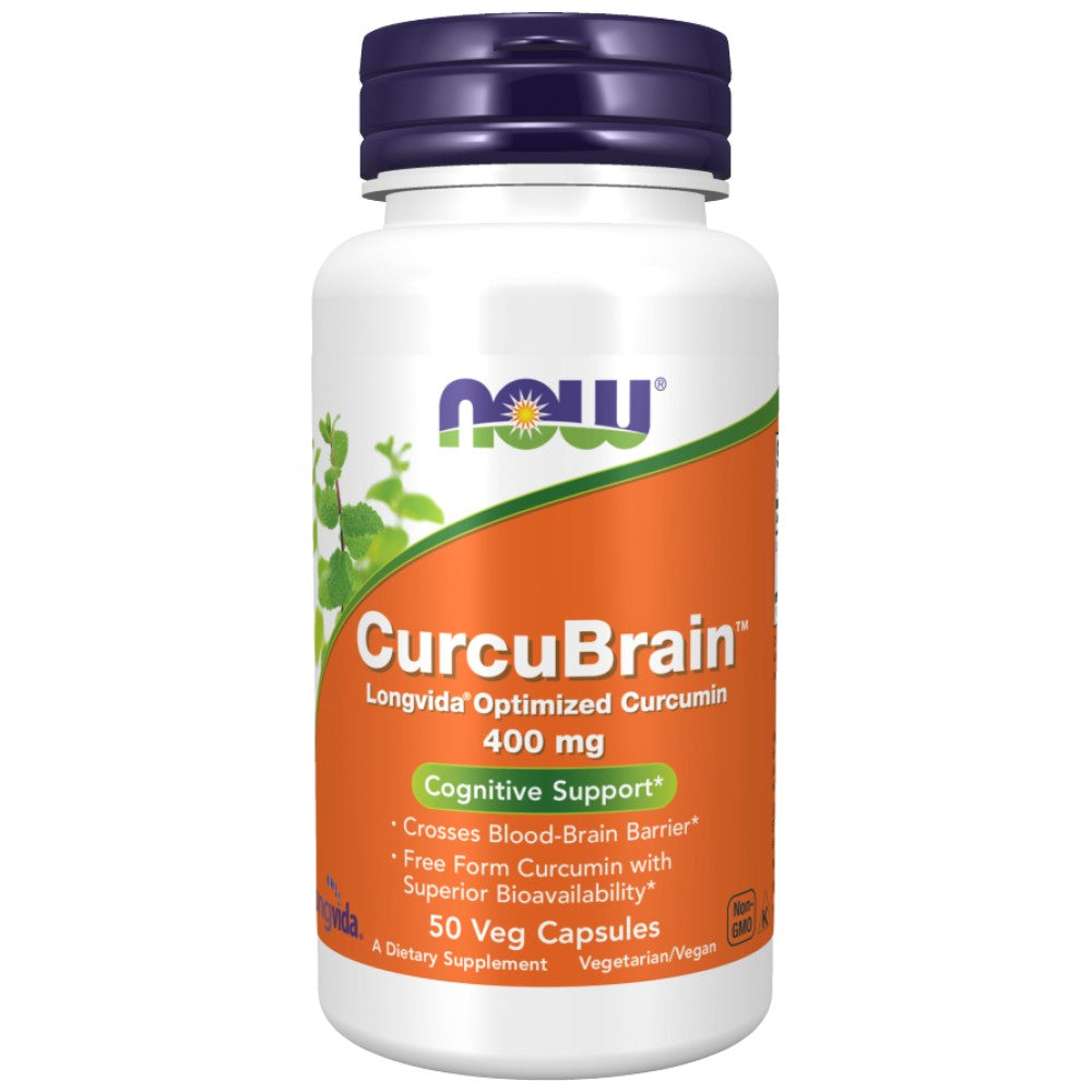 Curcubrain ™ 400 mg | Βελτιστοποιημένη κουρκουμίνη Longvida® - 50 κάψουλες