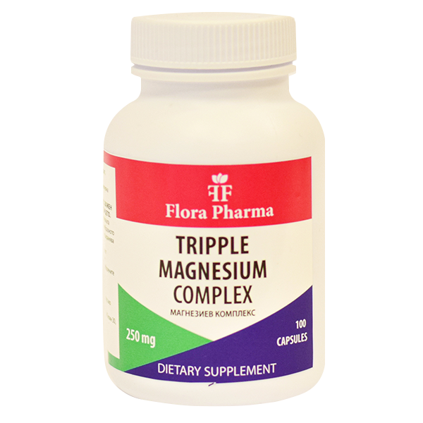 Σύμπλεγμα μαγνησίου 250 mg/100 κάψουλες, 100 δόσεις/flora farma