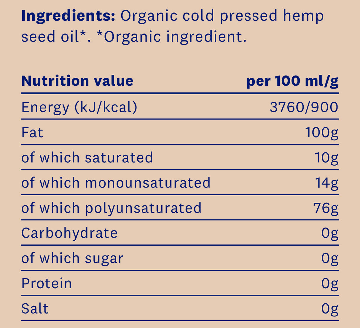 Eco Hemp Seed Oil 250ml. /100% φυσικό, οργανικό και οργανικό/