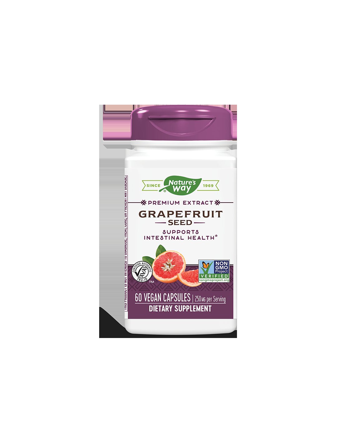 Grapefruit - Premium Extract - Ανοσοποιητική υποστήριξη και άνεση στο στομάχι, 250 mg, 60 κάψουλες