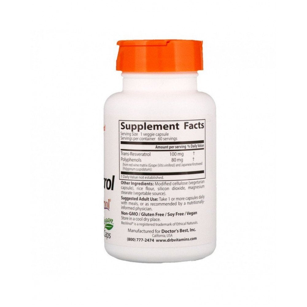 Trans-resveratrol 100 mg | με resvinol -25 - 60 κάψουλες