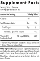 Βιταμίνη D3 Gummies Kids 400 IU - 120 Gummies