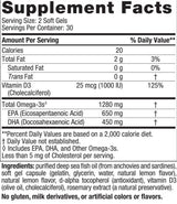 Ultimate Omega -D3 1280 mg - 60 κάψουλες πηκτής