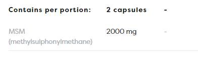 MSM 1000 mg - 120 κάψουλες