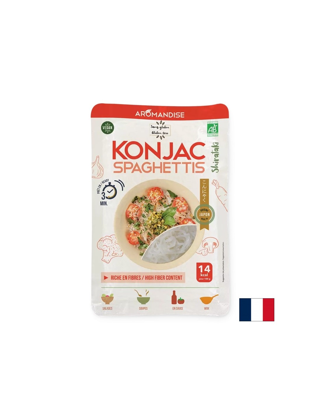 Διαιτητικά σπαγγέτι χωρίς γλουτένη από Konjac και ρυζάλευρο (Shirataki) – 3 λεπτά χρόνος μαγειρέματος, 150 γρ.