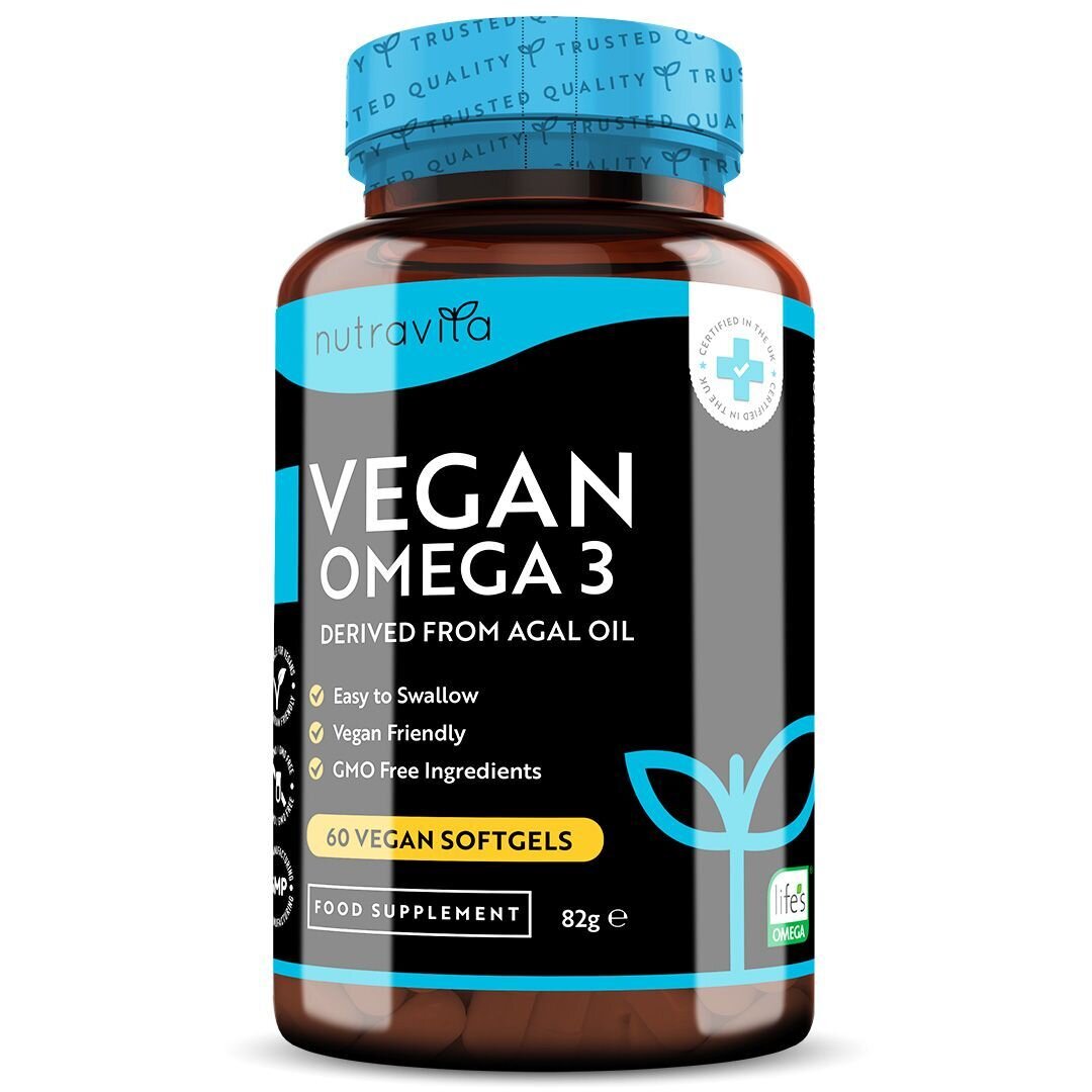 Vegan Omega 3 - 2000 mg /60 Vegan Gel Capsules /