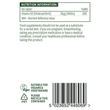Βιταμίνη D3 (Βιταμίνη D3) 1000IU 60 Vegan Tablets NatuesAid