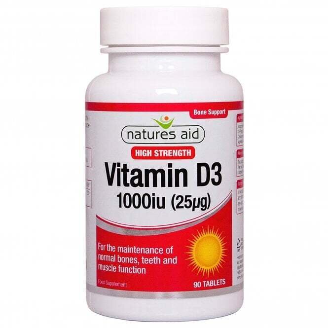 Βιταμίνη D3 (Βιταμίνη D3) 1000IU 90 Δισκία NatuesAid