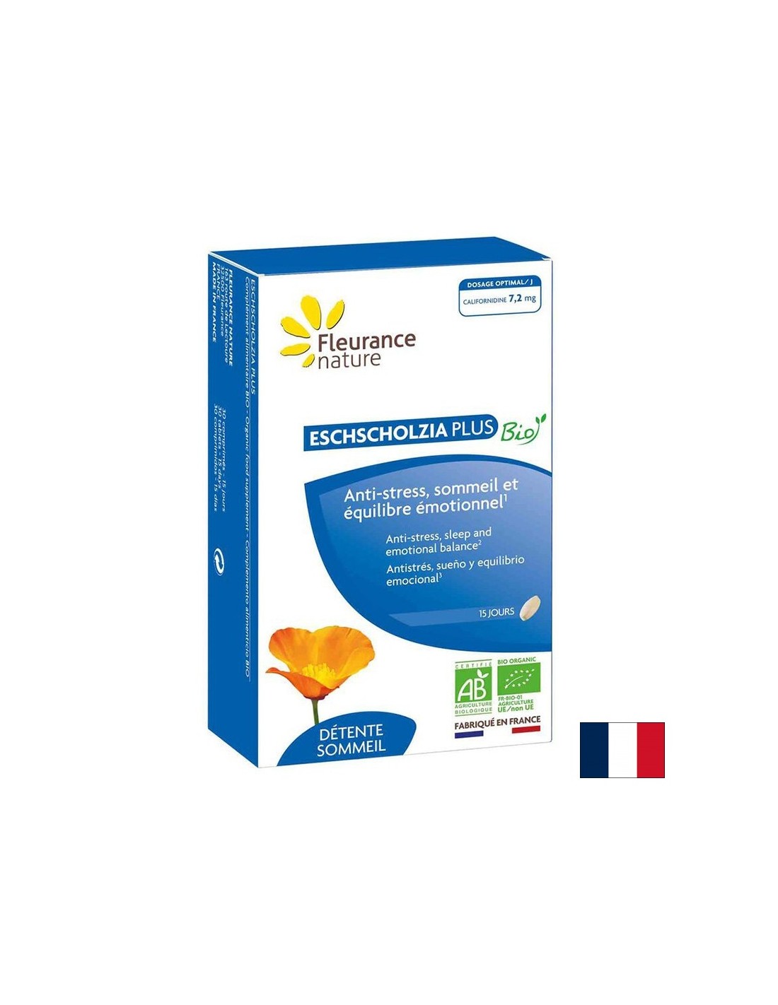 Άγχος και αϋπνία - Esholtsia plus, 30 δισκία Fleurance Nature