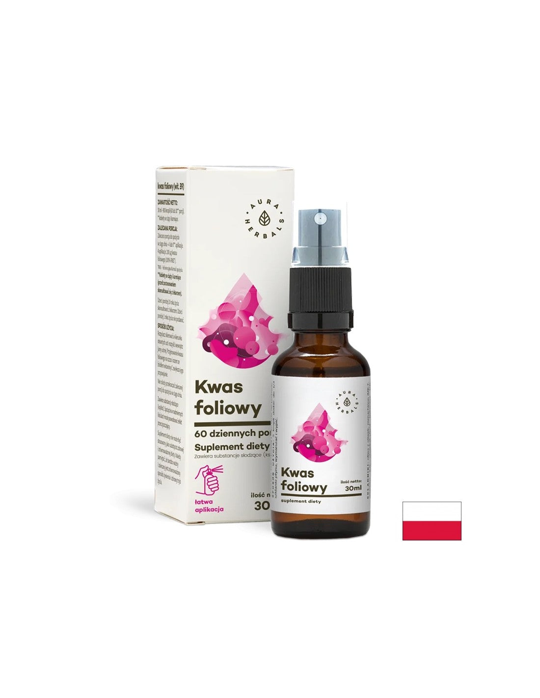 Στοματικό σπρέι με φολικό οξύ 30ml <tc>Aura Herbals</tc>