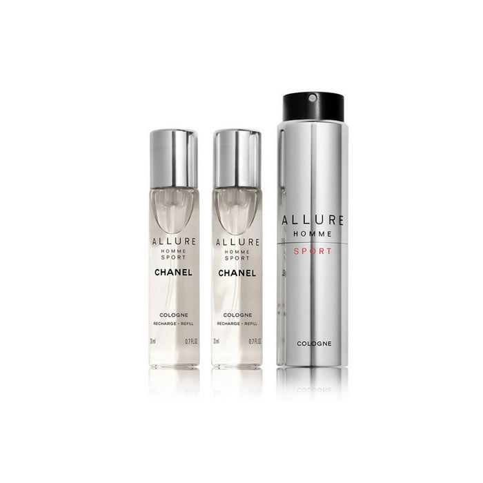 <tc>CHANEL</tc> Επαναφορτιζόμενο σετ σπρέι ταξιδιού Allure Homme Sport 3 τεμαχίων