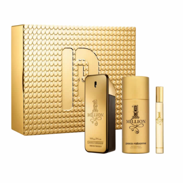 <tc>PACO RABANNE</tc> 1 Million Eau De Toilette Spray 100ml Σετ 3 Τεμάχια