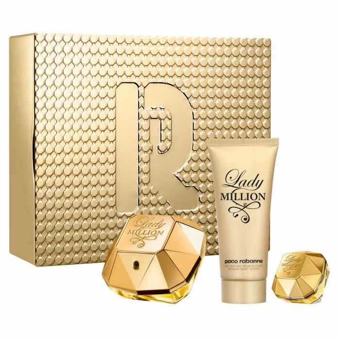 <tc>PACO RABANNE</tc> Lady Million Eau De Parfum Spray 80ml Σετ 3 τεμαχίων