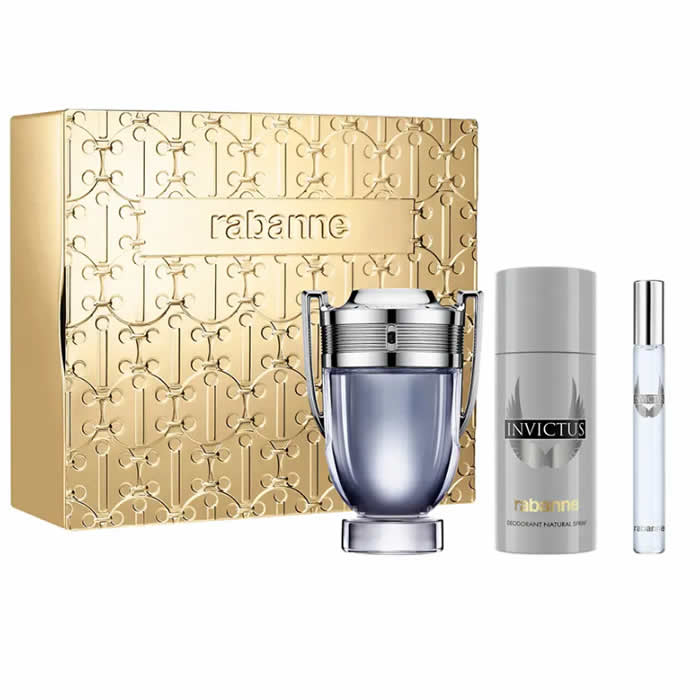 <tc>PACO RABANNE</tc> Invictus Eau De Toilette Spray 100ml Σετ 3 τεμαχίων