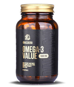 GRASSBERG Omega-3 Value 1000 mg 60 Caps - Nutra Best Europe