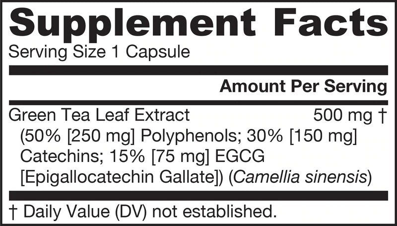 Πράσινο τσάι 500 mg - 100 κάψουλες