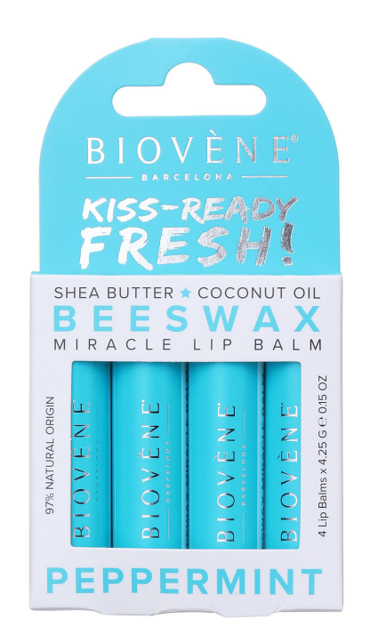 Lip balm με κερί μέλισσας και μέντα – φρεσκάδα και προστασία – 4 τεμάχια