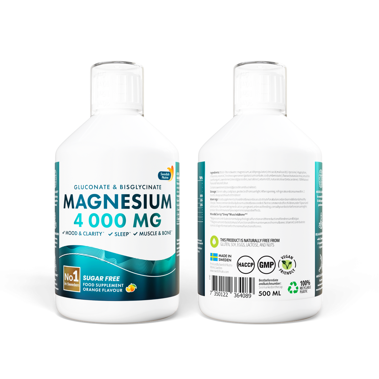 Течен Магнезий 4000 mg 2-в-1 – За фокус, сън и антистрес ефект - Nutra Best Bulgaria