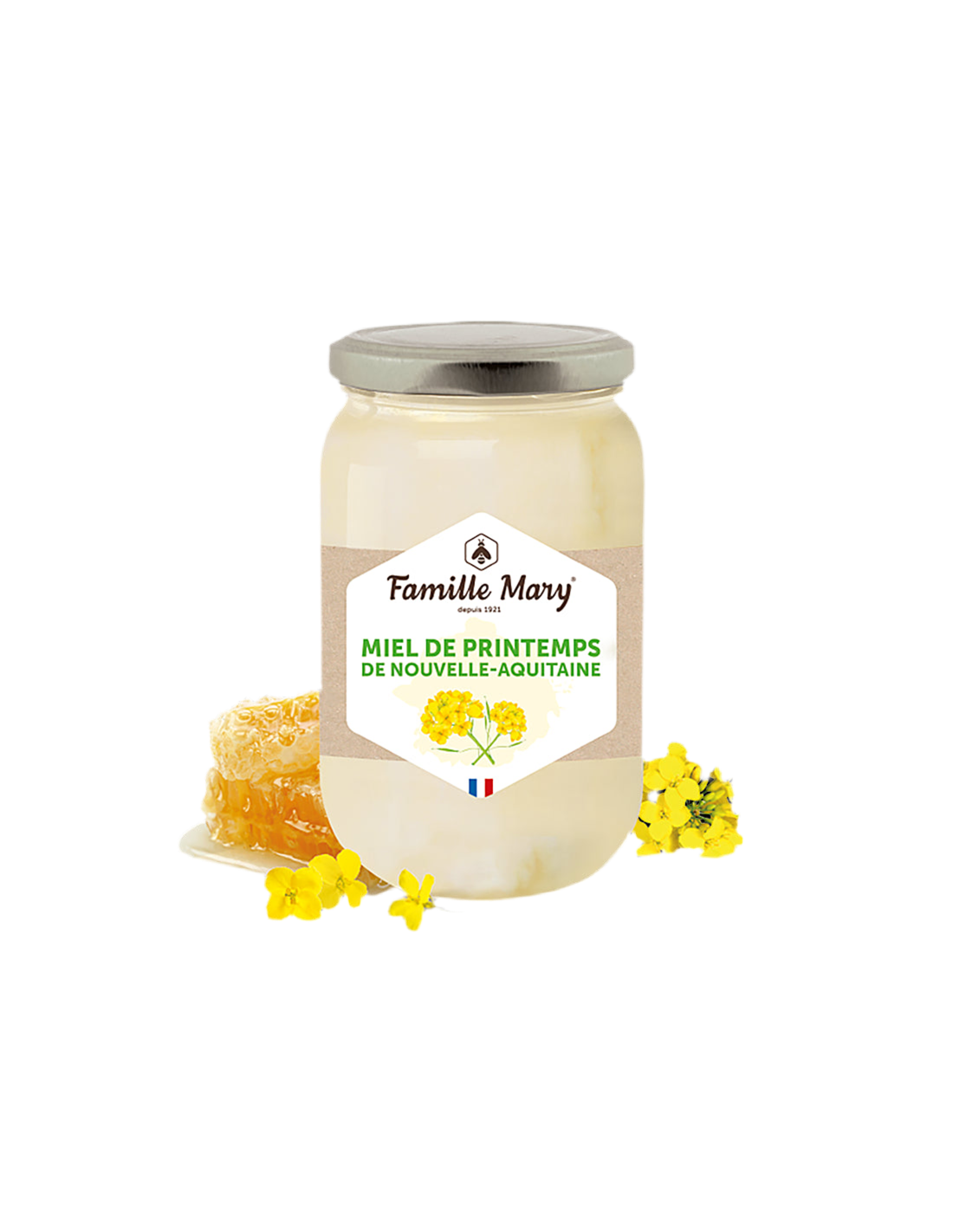 Пчелен мед от пролетни цветя от района на Нова Аквитания (Франция), 500 g - Feel You