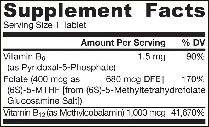 METHYL B -12 1000 MCG & METHYL FOLATE 400 MCG - 100 Μασέτες