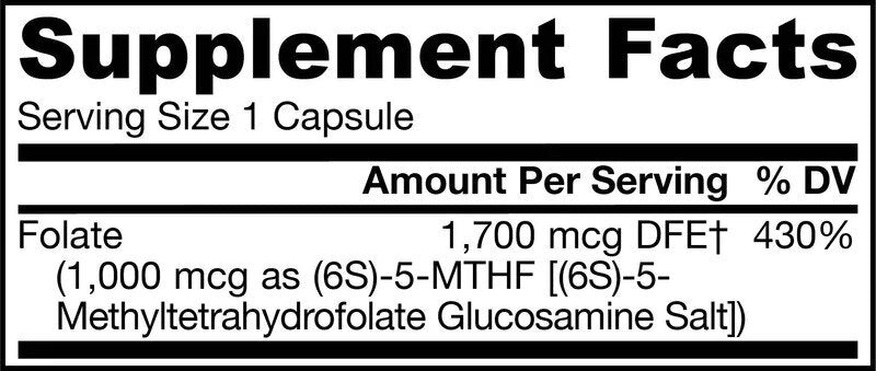 Φολικό μεθυλικό άλας 1000 mcg - 100 κάψουλες