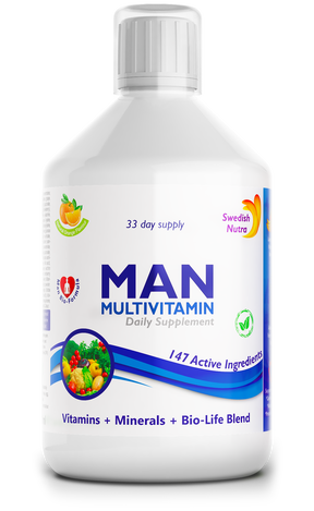 Man multivitamins for men with collagen 1497 mg - 147 active ingredients /500 ml/ - Nutra Best Europe