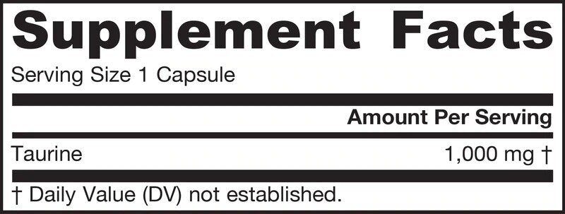 Ταυρίνη 1000 mg - 100 κάψουλες