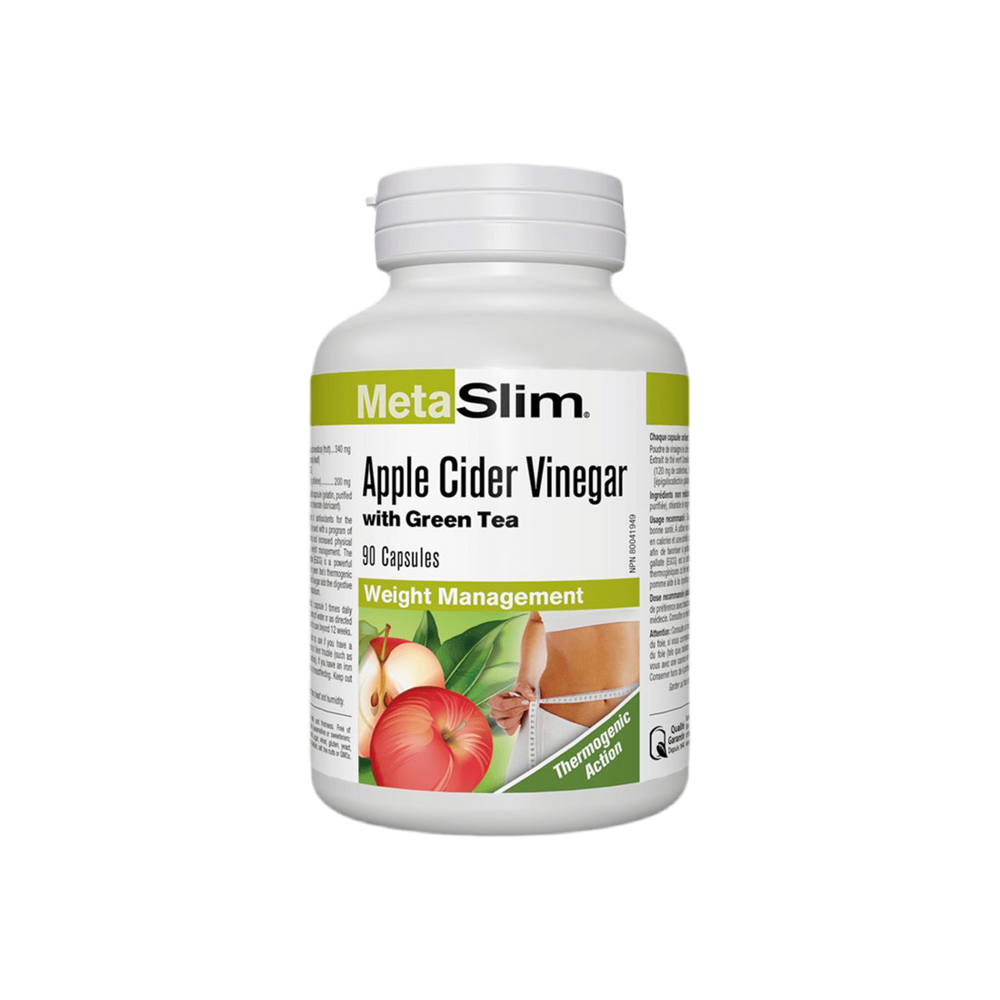 Metaslim® Apple Cider ξίδι - ξύδι μήλου + πράσινο τσάι, 90 κάψουλες