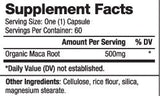 Maca Organic 500 mg/60 καπάκια