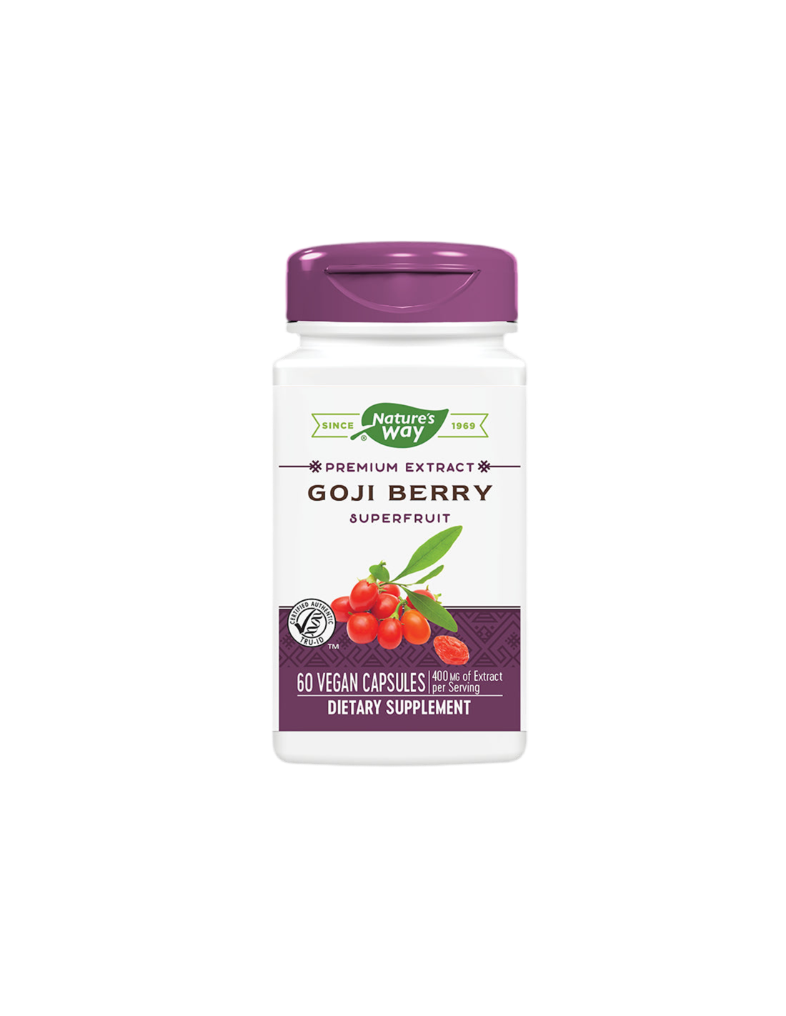 Goji Berry - Premium Extract - Ανοσία και Ζωτικότητα, 500 mg, 60 κάψουλες