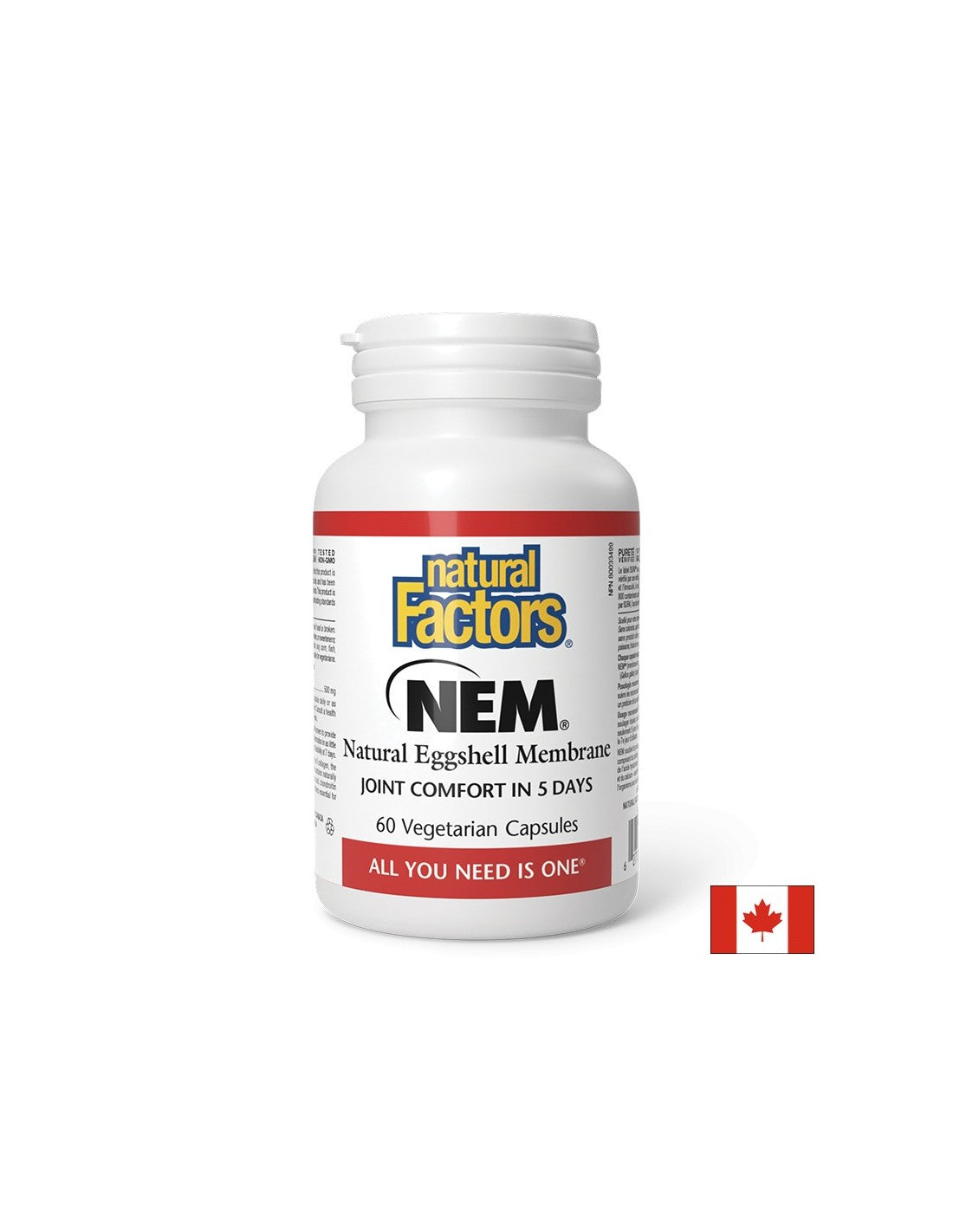 Bones and Joins - NEM Natural Egg Membrane, 500 mg x 60 V κάψουλες