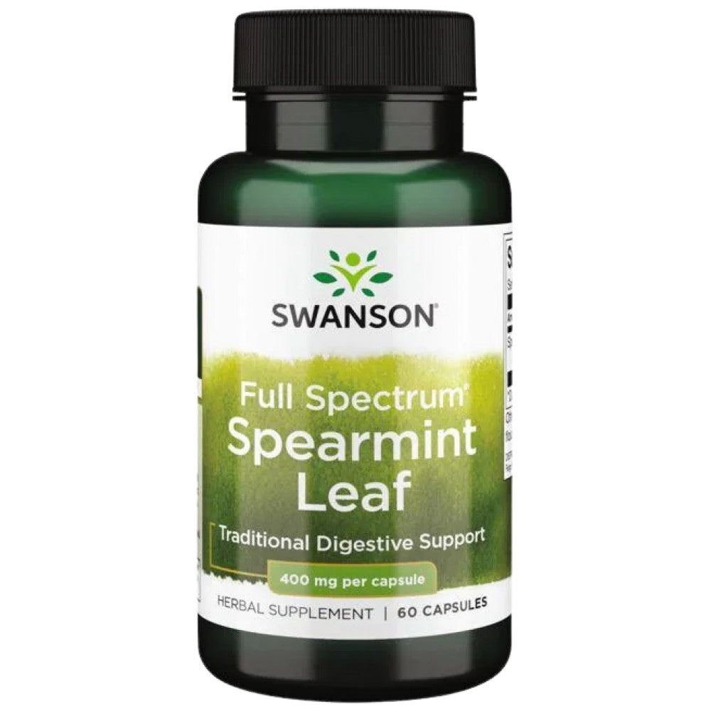 Πλήρες φάσμα φύλλου πλάσματος Spearmint 400 mg 60 κάψουλες