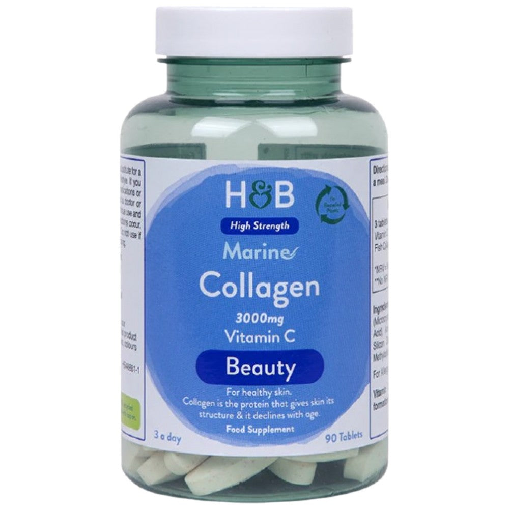 Θαλάσσιο κολλαγόνο με δισκία βιταμίνης C 3000 mg - 90