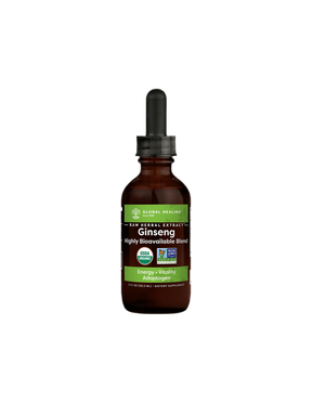 Energizing Herbal Blend Against Stress and Fatigue - With Korean and Siberian Ginseng, Ashwagandha and Maca, 59.2 ml Global Healing - Nutra Best Europe