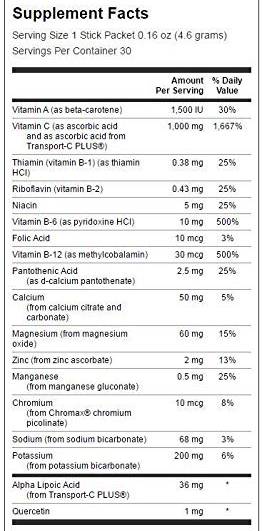 Ultra 1.000 mg ενέργεια C με ηλεκτρολύτες 30 πακέτα