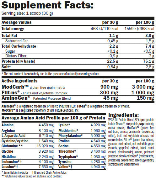 Vegefiit πρωτεΐνη 0,720 kg