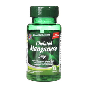 Chelated Manganese 5mg 100 tablets HOLLAND & BARRETT - Nutra Best Europe