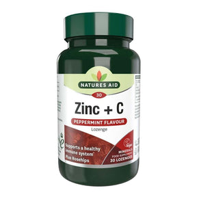 Zinc + Vitamin C (Zinc + Vitamin C) 30 lozenges NaturesAid - Nutra Best Europe
