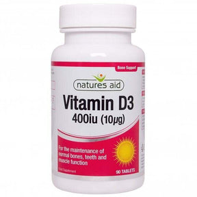 Vitamin D3 (Vitamin D3) 400iu 90 tablets NaturesAid - Nutra Best Europe