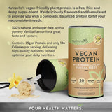 Vegan Πρωτεΐνη + Ένζυμα - 750 g (Βανίλια) <tc>Nutravita</tc>