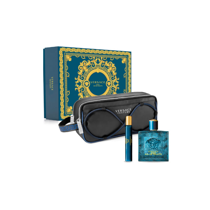 <tc>VERSACE</tc> Eros Pour Homme Eau De Toilette Spray 100ml Σετ 3 τεμαχίων