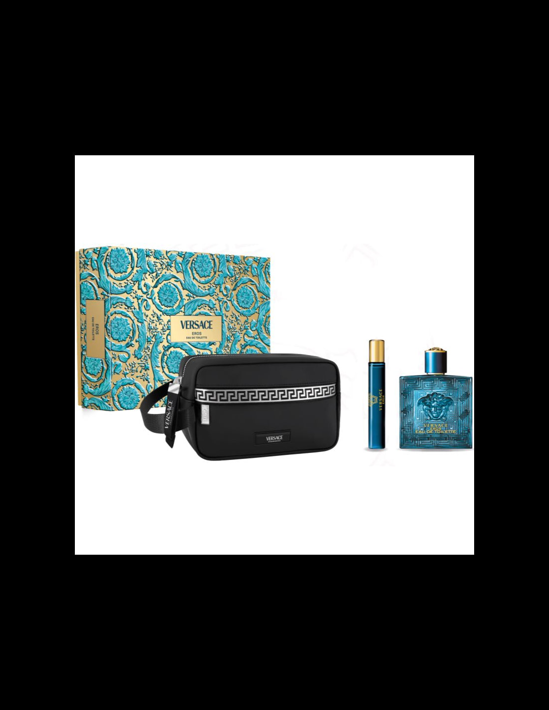<tc>VERSACE</tc> Eros Eau De Toilette Spray 100ml Χριστουγεννιάτικο Σετ 3 Τεμαχίων