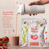 Φράουλα σε σκόνη πρωτεΐνης Vegan - 600 g που κατασκευάστηκαν στη Γερμανία - Alpha Foods