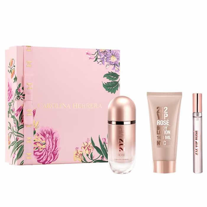 <tc>CAROLINA HERRERA</tc> 212 Vip Rose Άρωμα σε σπρέι 80ml Σετ 3 τεμαχίων