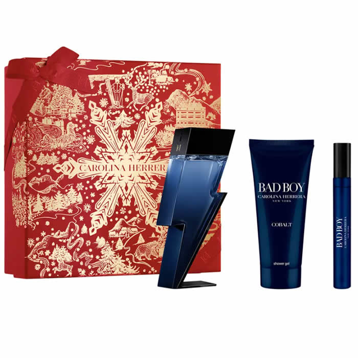 <tc>CAROLINA HERRERA</tc> Bad Boy Cobalt Eau De Perfume Spray 100ml Σετ 3 τεμαχίων