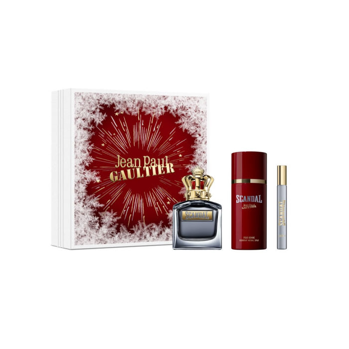 <tc>JEAN PAUL GAULTIER</tc> Scandal Pour Homme Eau De Toilette Spray 100ml Σετ 3 τεμαχίων Χριστούγεννα 2023