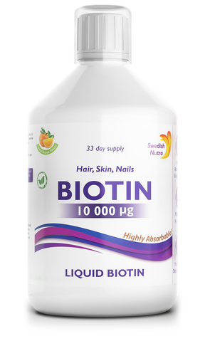 Liquid Biotin 10,000 mcg x 500 ml - Nutra Best Europe